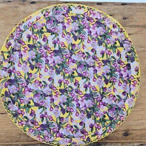 New Sophie Williamson Designs SWD 6 Round Placemats Romance is Dead Yellow